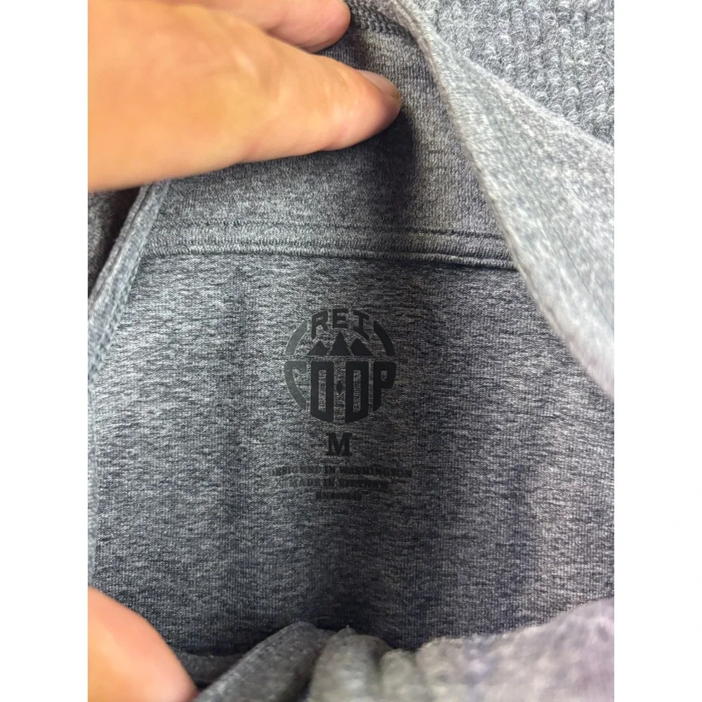 REI Co-op Quarter Zip Pullover‎ Mens Size M Gray Heathered Long Sleeve Top